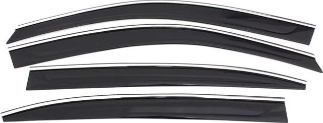 Дефлекторы Cobra Tuning для окон (c хром. молдингом) Renault Duster I 2010-2020. Артикул R12711CR