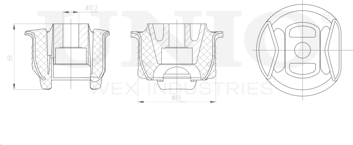 Сайлентблок балки (Unio). Артикул RMP-20546