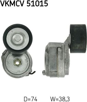 Натяжной ролик (натяжитель) приводного поликлинового ремня SKF. Артикул VKMCV 51015