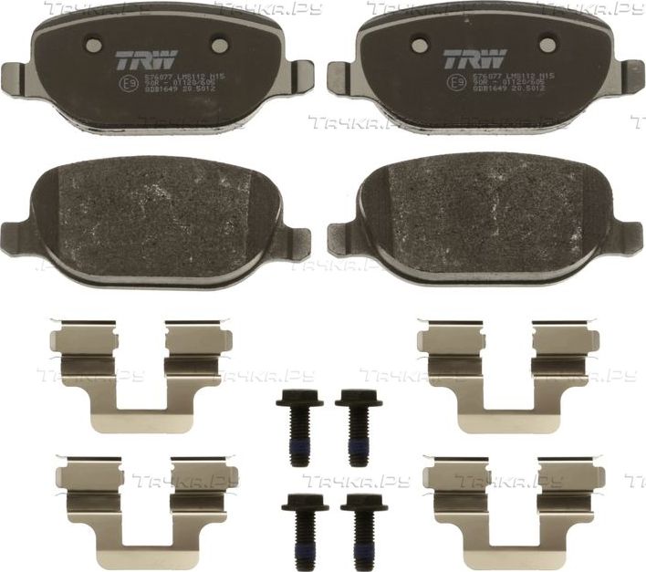 Тормозные колодки TRW COTEC задние для Alfa Romeo 159 2005-2012. Артикул GDB1649