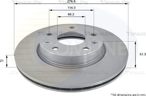 Тормозной диск Comline COATED. Артикул ADC1309V
