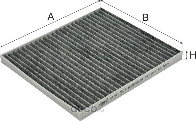 Фильтр салона MOSKVITCH 3 угольный (Goodwill). Артикул AG 063 CFC