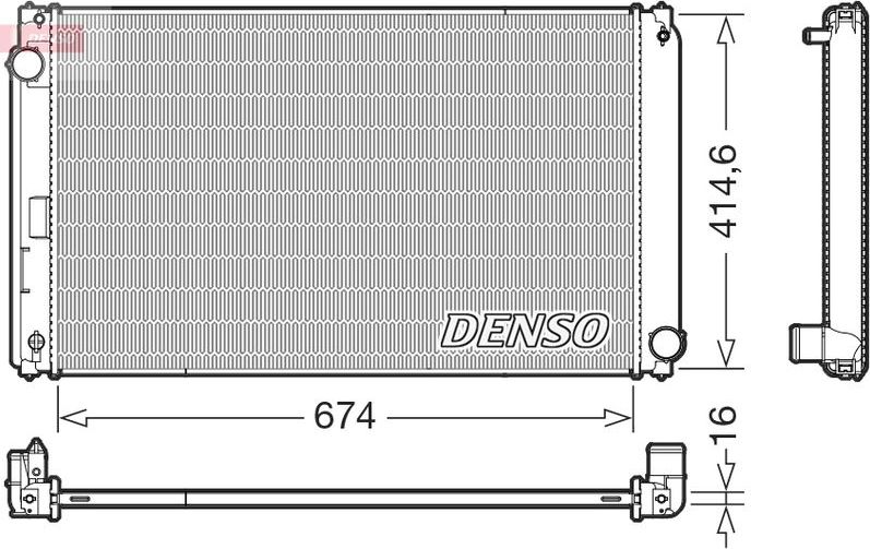 Радиатор охлаждения двигателя Denso. Артикул DRM50149