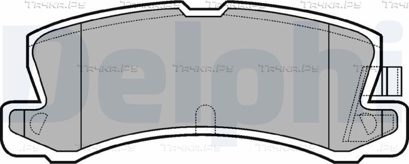 Тормозные колодки Delphi (Low-Metallic) задние для Toyota Supra III (A70) 1986-1993. Артикул LP611