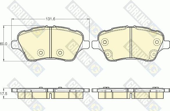 Тормозные колодки Girling. Артикул 6119593