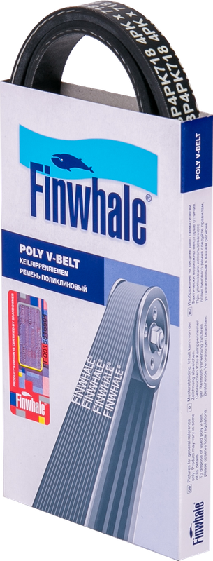 Приводной ремень поликлиновой Finwhale для Daewoo Kalos 2003-2007. Артикул BP4PK718