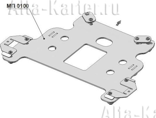 Площадка Storm для крепления снегового отвала Stels 800 GT 2011-2015. Артикул 40.MP 0100