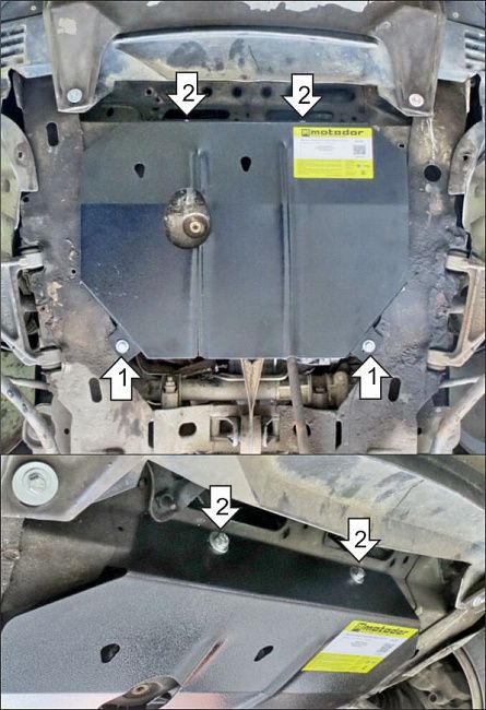 Защита Мотодор для картера, КПП Renault Megane I 1996-2002. Артикул 71707