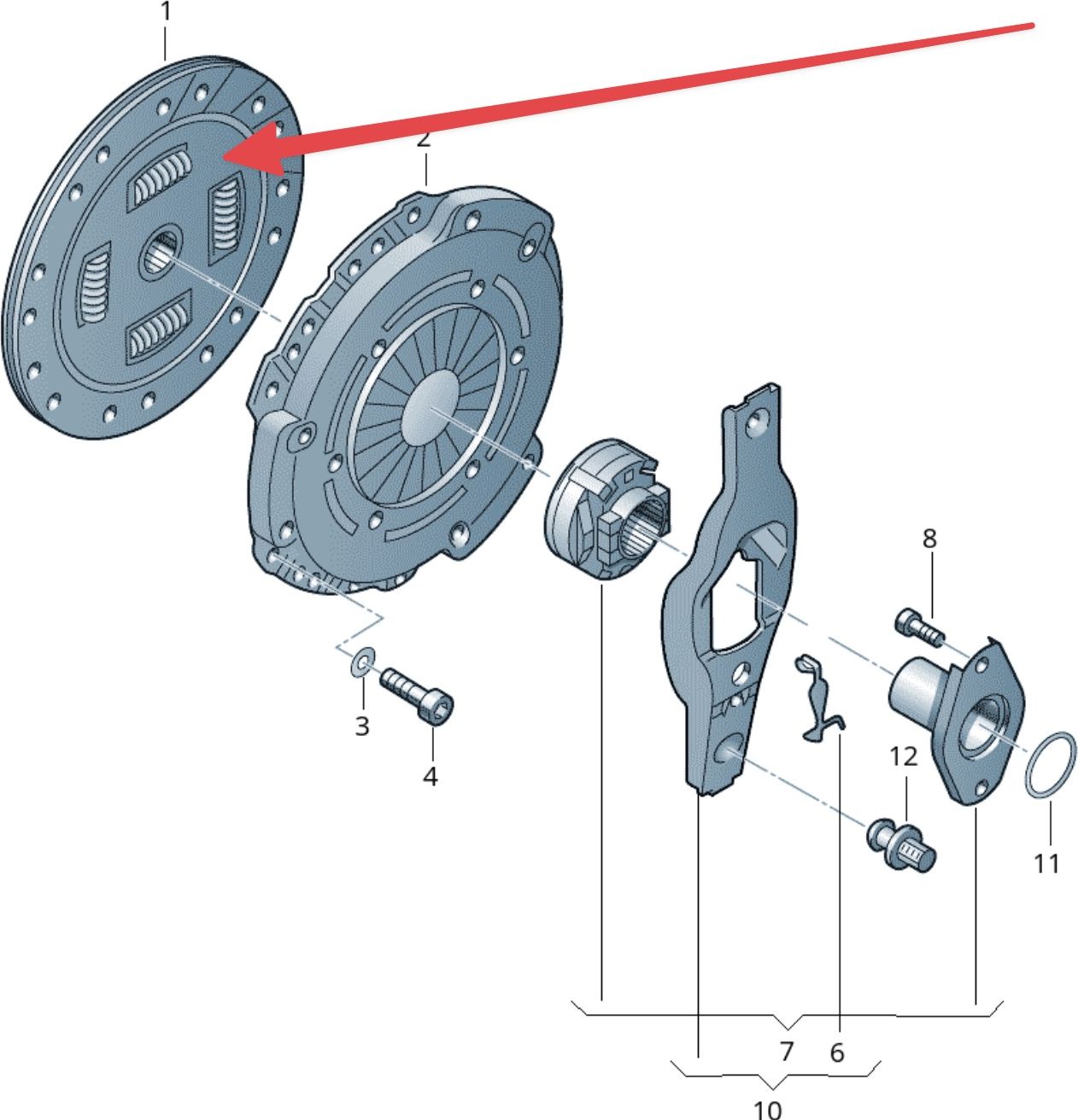 Диск сцепления VAG. Артикул 03D141031D