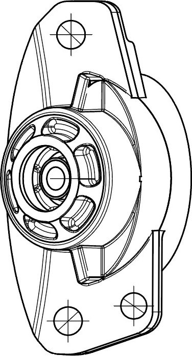 Опора амортизатора для а м Skoda Octavia (04-) (задн.) (SA 1868) (Trialli). Артикул SA1868