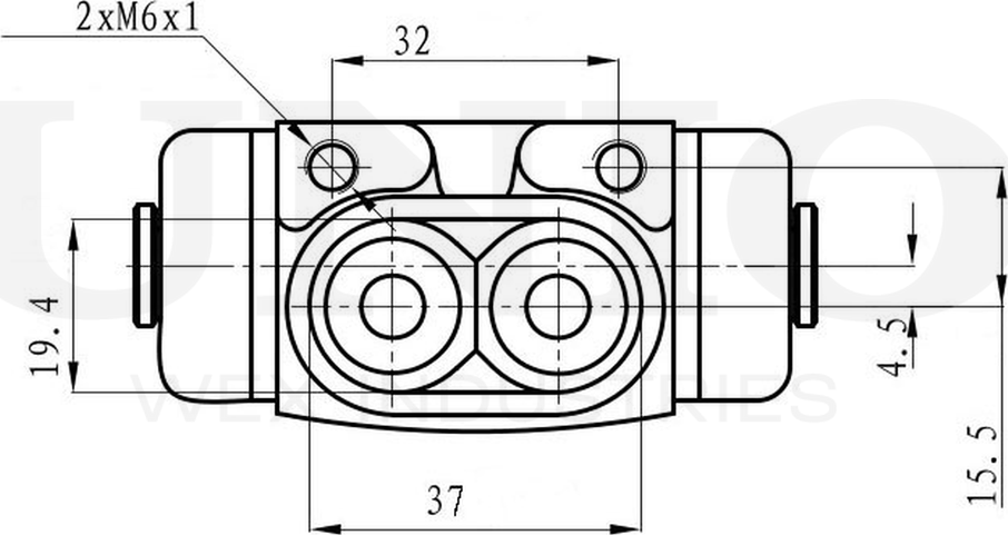 Цилиндр тормозной рабочий (Unio). Артикул BRC-20507