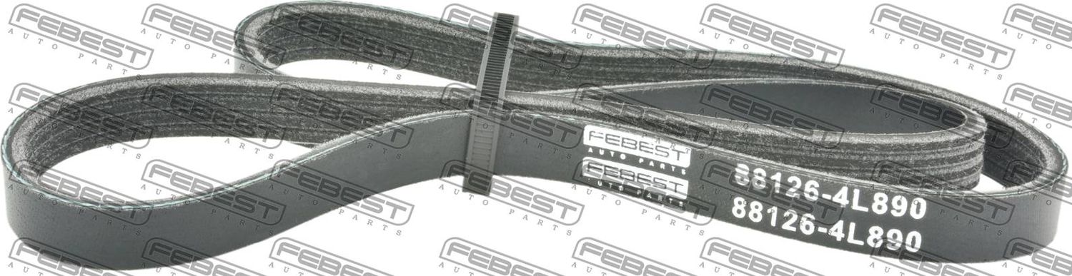 Приводной ремень поликлиновой Febest. Артикул 88126-4L890