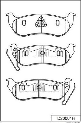 Тормозные колодки MK Kashiyama задние для Ford Explorer II 1994-2002. Артикул D20004H