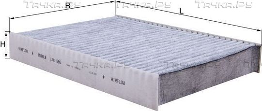Салонный фильтр Mahle-Knecht. Артикул LAK 686