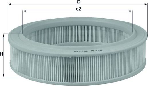 Воздушный фильтр Mahle. Артикул LX 81