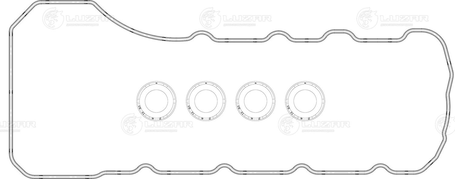 Прокладка клапанной крышки LEXUS LEXUS LX 07- лев. (компл.) (Luzar). Артикул LES21912