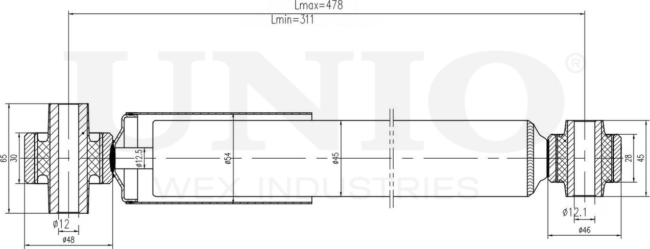 Амортизатор подвески (Unio). Артикул SAB-10634