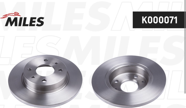 Тормозной диск Miles передний для ВАЗ 2110 1995-2010. Артикул K000071