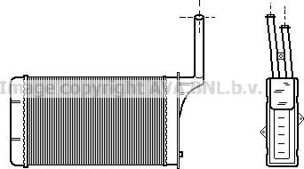 Радиатор охлаждения двигателя AVA для Peugeot 206 1998-2002. Артикул PE2188