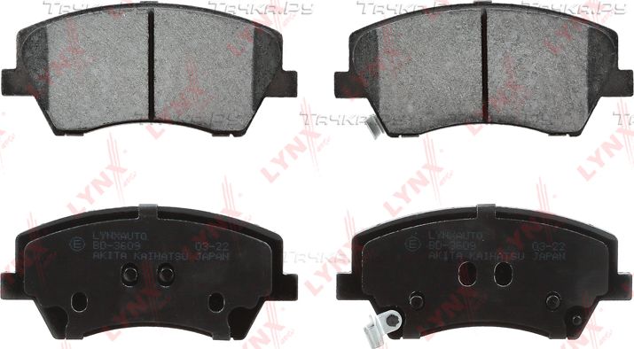 Тормозные колодки LYNXauto. Артикул BD-3609