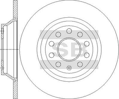 Тормозной диск Sangsin Hi-Q задний для Audi S3 III (8V) 2012-2026. Артикул SD5438