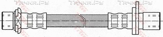 Тормозной шланг TRW задний левый для Toyota Carina E 1992-1997. Артикул PHA388