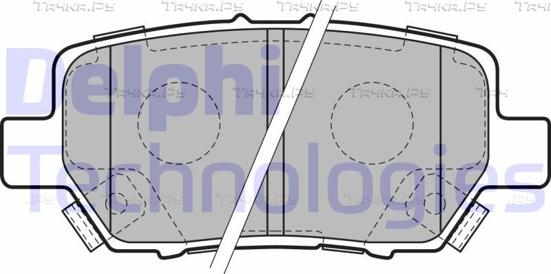 Тормозные колодки Delphi (Low-Metallic). Артикул LP2160