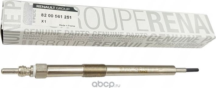 Свеча накаливания (накала) Renault. Артикул 8200561251