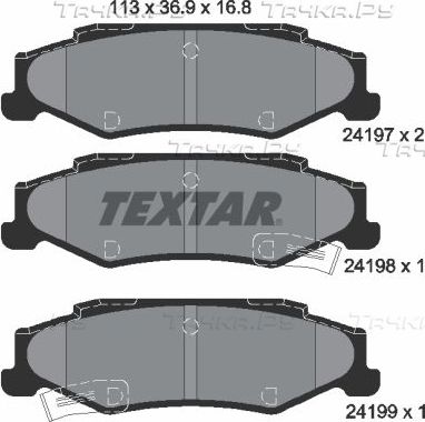 Тормозные колодки Textar. Артикул 2419701