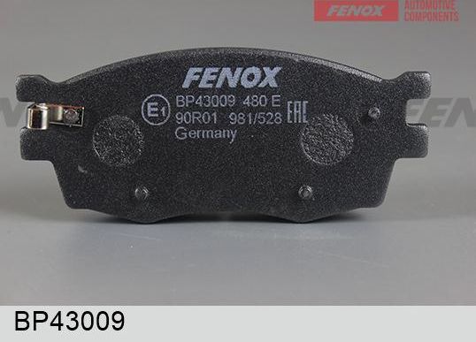 Тормозные колодки Fenox. Артикул BP43009