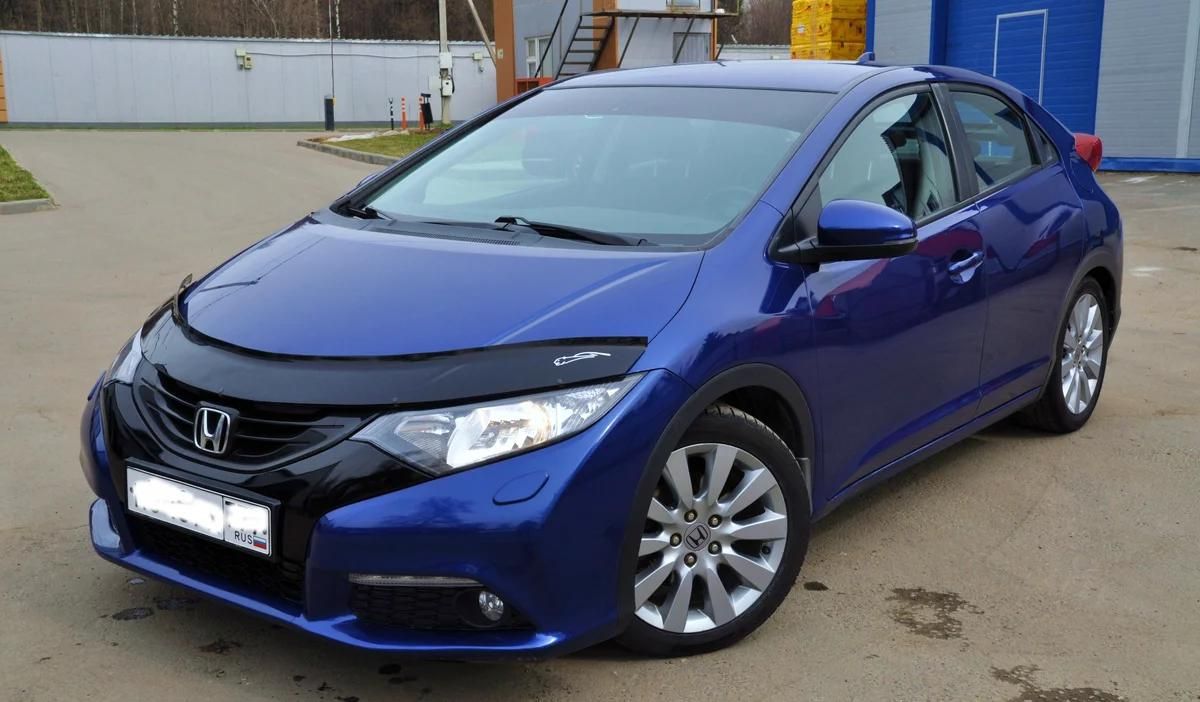 Дефлектор VT52 для капота Honda Civic IX хэтчбек 2011-2017. Артикул HD17VT