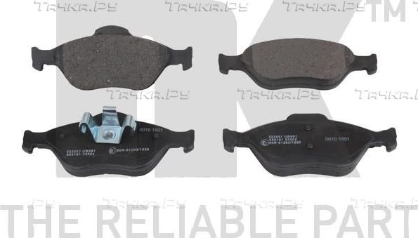 Тормозные колодки NK передние для Ford KA I 2001-2008. Артикул 222557