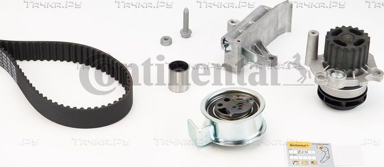 Помпа (водяной насос) с комплектом ремня ГРМ ContiTech для Volkswagen Sharan I 1995-2002. Артикул CT1028WP7