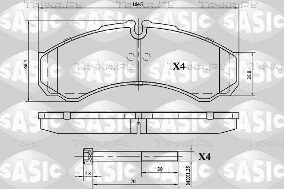 Тормозные колодки Sasic передние/задние для IVECO Daily III 1999-2007. Артикул 6216040
