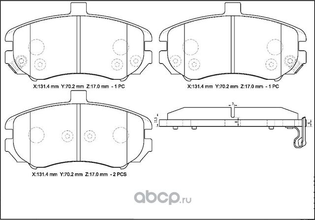 Колодки торм.пер. (Avantech). Артикул AV006