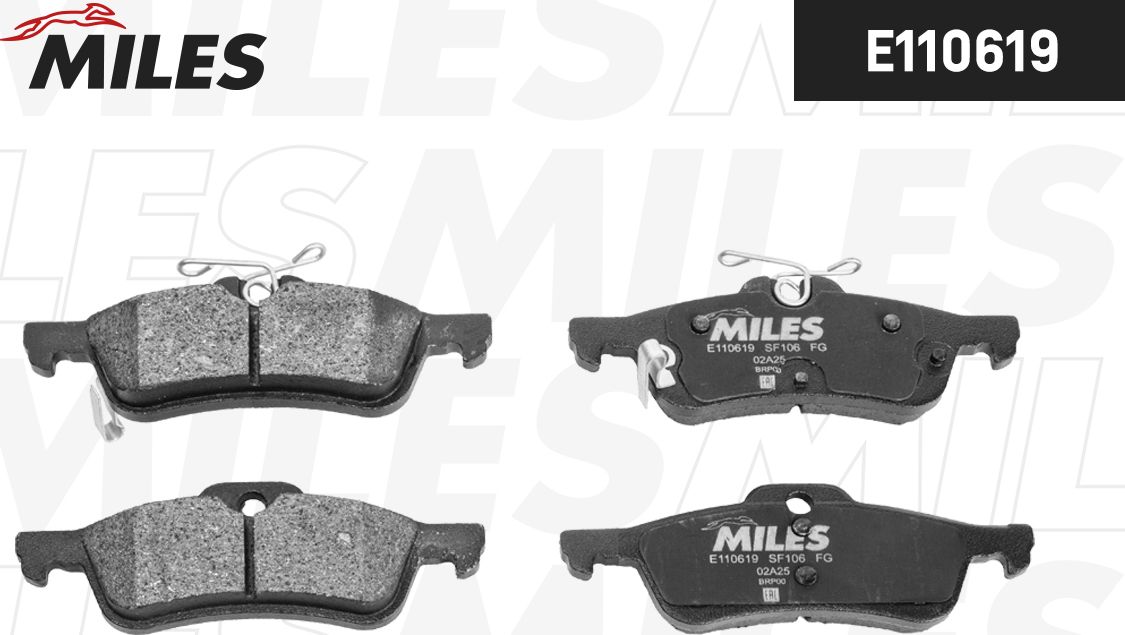 Тормозные колодки Miles (Semi-Metallic). Артикул E110619