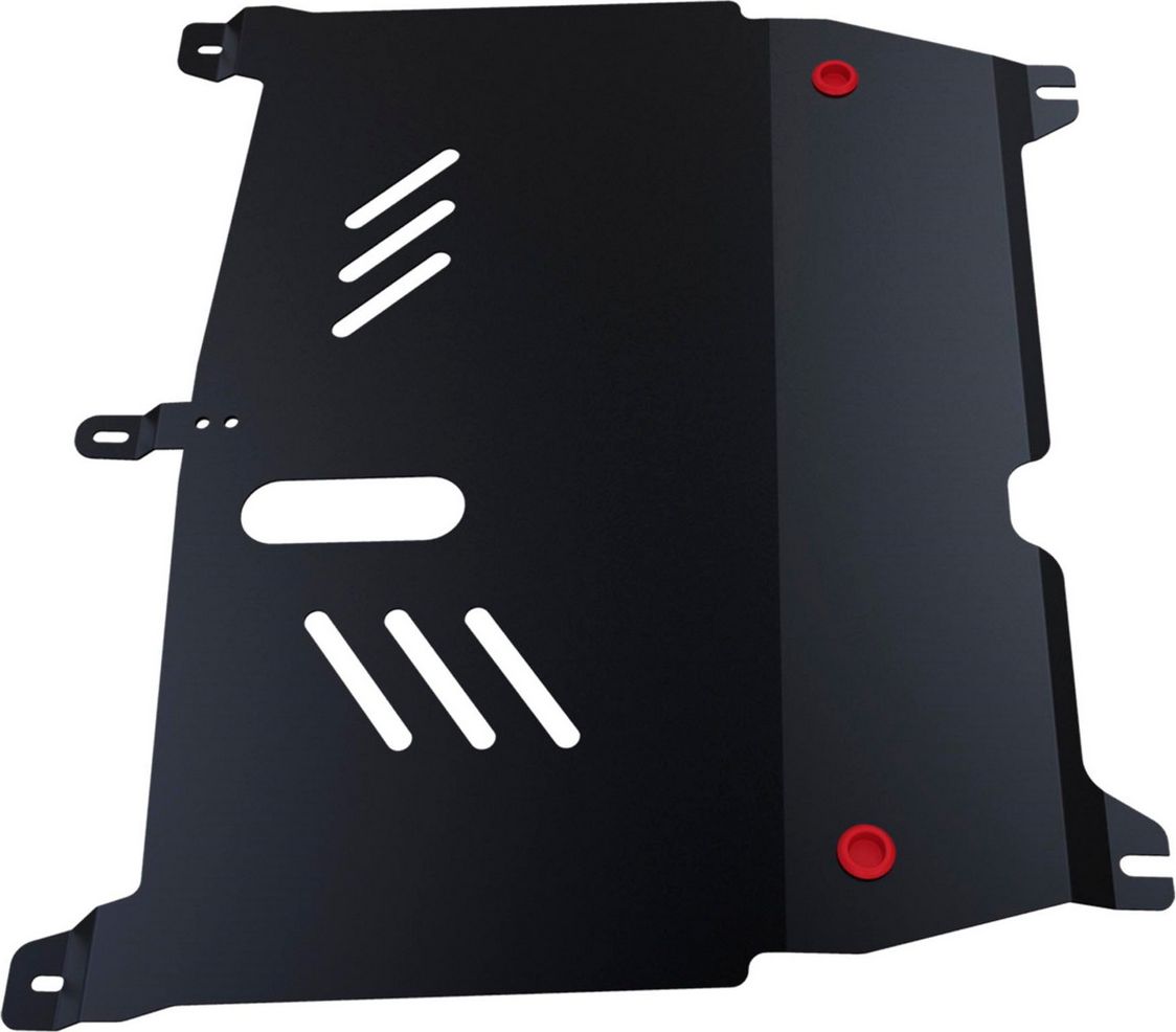 Защита АвтоБРОНЯ для картера и КПП Peugeot 107 I рестайлинг 2009-2015. Артикул 111.04302.1