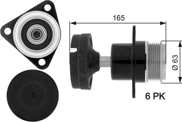 Муфта генератора обгонная Gates DriveAlign®. Артикул OAP7050