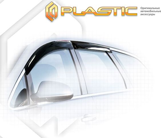 Дефлекторы СА Пластик для окон (Classic полупрозрачный) Opel Astra J универсал 2011-2026. Артикул 2010030306292