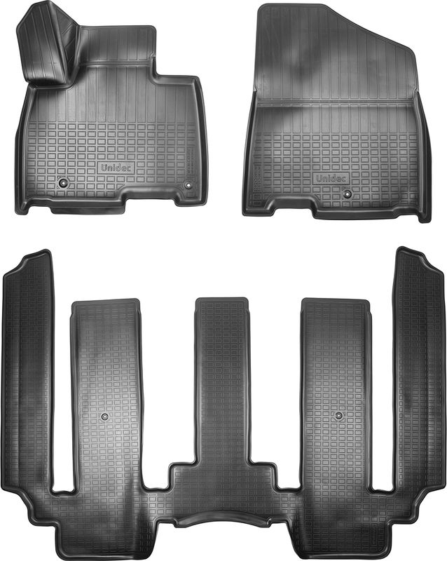 Коврики Норпласт для салона Kia Carnival IV (1, 2 ряд 8-ми местная версия) 2020-2026. Артикул NPA10-C43-034