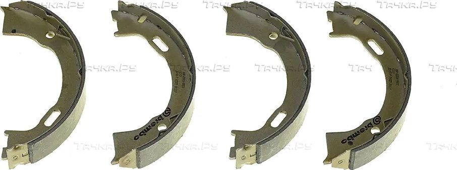Тормозные колодки (стояночная тормозная система) Brembo ESSENTIAL LINE задние для Jeep Wrangler II (TJ) 2002-2007. Артикул S 24 549