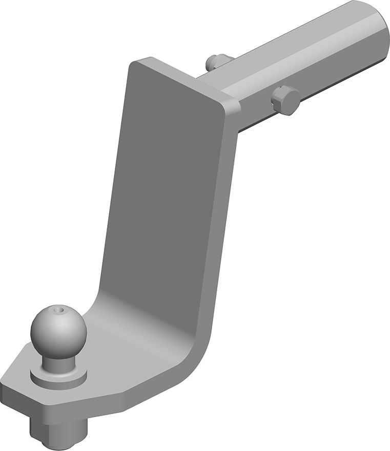 Шаровый узел AvtoS для фаркопа под квадратное отверстие 50х50 мм, c понижением. Артикул HR 01