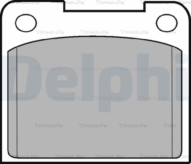 Тормозные колодки Delphi (органический) задние для Volvo 260 Series 1974-1982. Артикул LP15