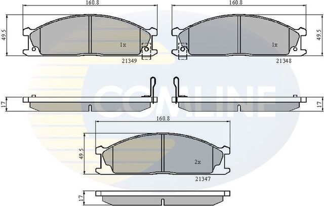 Тормозные колодки Comline Comline передние для Nissan Vanette II 1987-1995. Артикул CBP3863