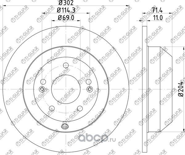 Диск тормозной (TI-Guar). Артикул TG584112P000