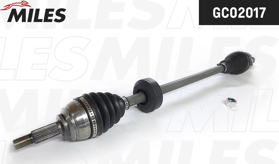 Полуось (привод в сборе, приводной вал) Miles. Артикул GC02017