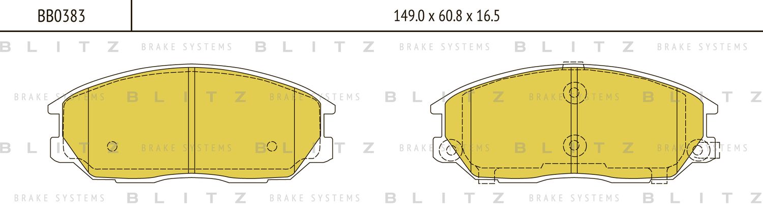 Колодки тормозные CHEVROLET CAPTIVA 06- перед. (Blitz). Артикул BB0383