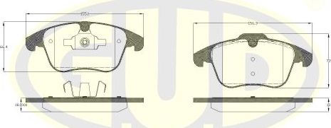 Тормозные колодки G.U.D.. Артикул GBP880112