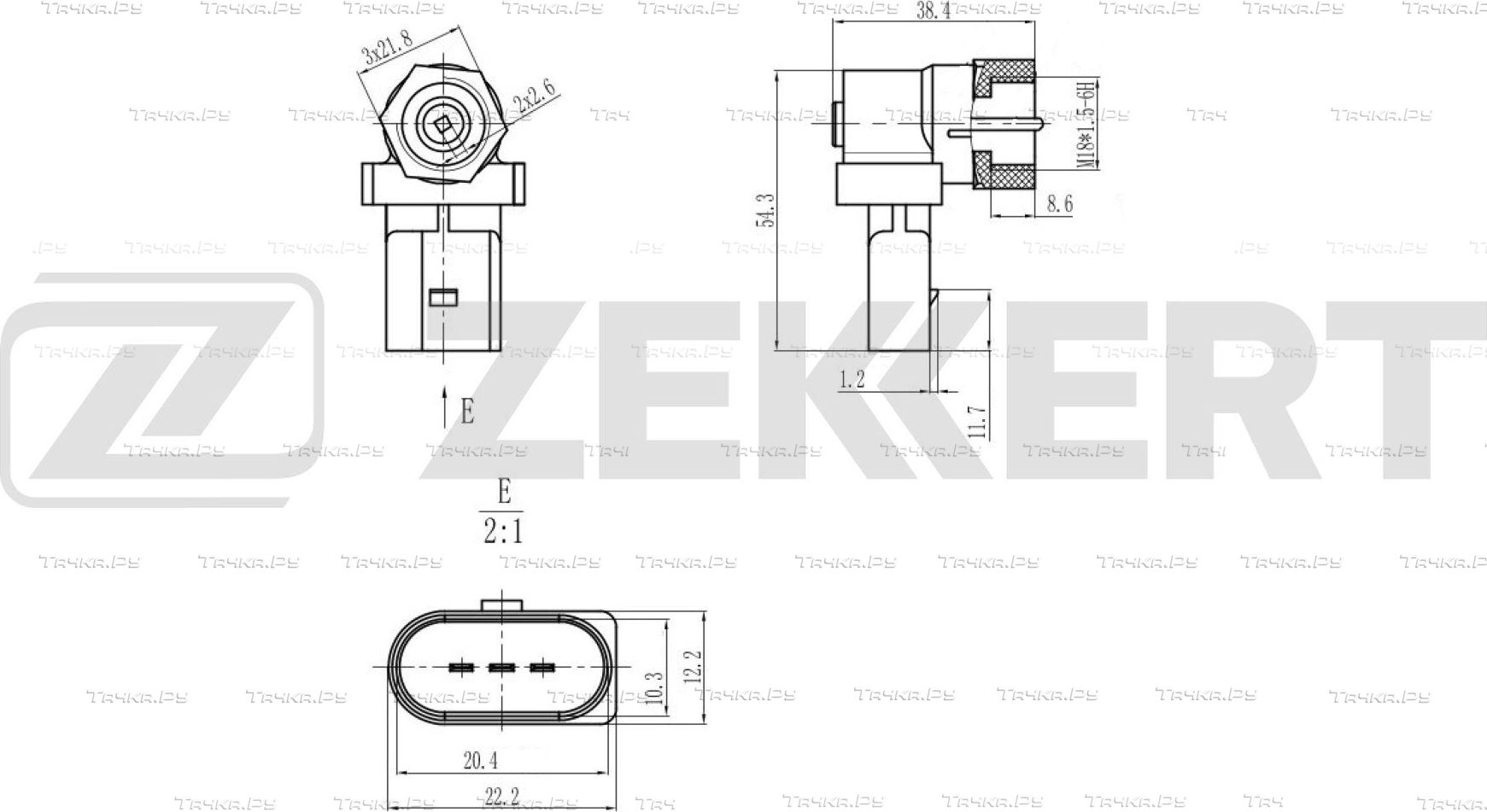 Датчик скорости Zekkert для Volkswagen Passat B5 1998-2005. Артикул SE-8508