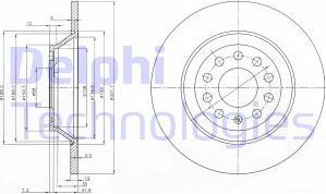 Тормозной диск Delphi. Артикул BG3956C
